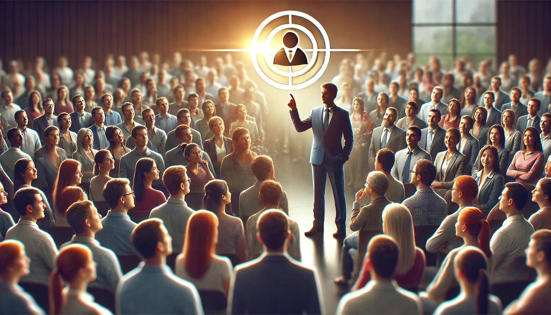 Imagem conceitual de target audience com foco em clientes ideais para produtos e serviços